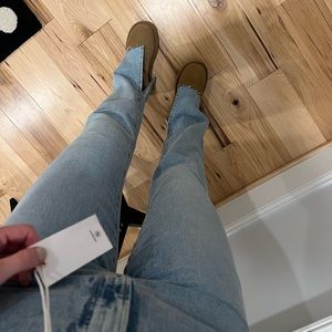 Good American “Good Boy” split hem jeans